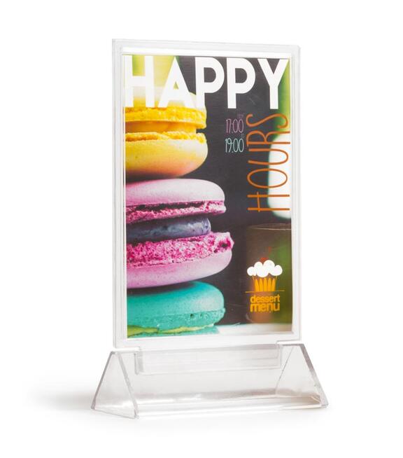 Porte menu A5 - Plexiglass transparent